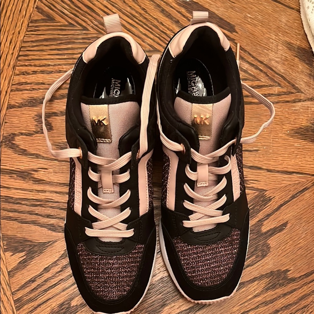 Brand new - never worn 
Women's Stylish Black and Pink Sneakers - Picture 2 of 5